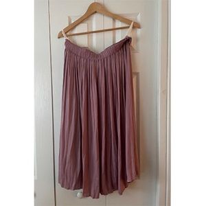 Gap pink midi pleated skirt large